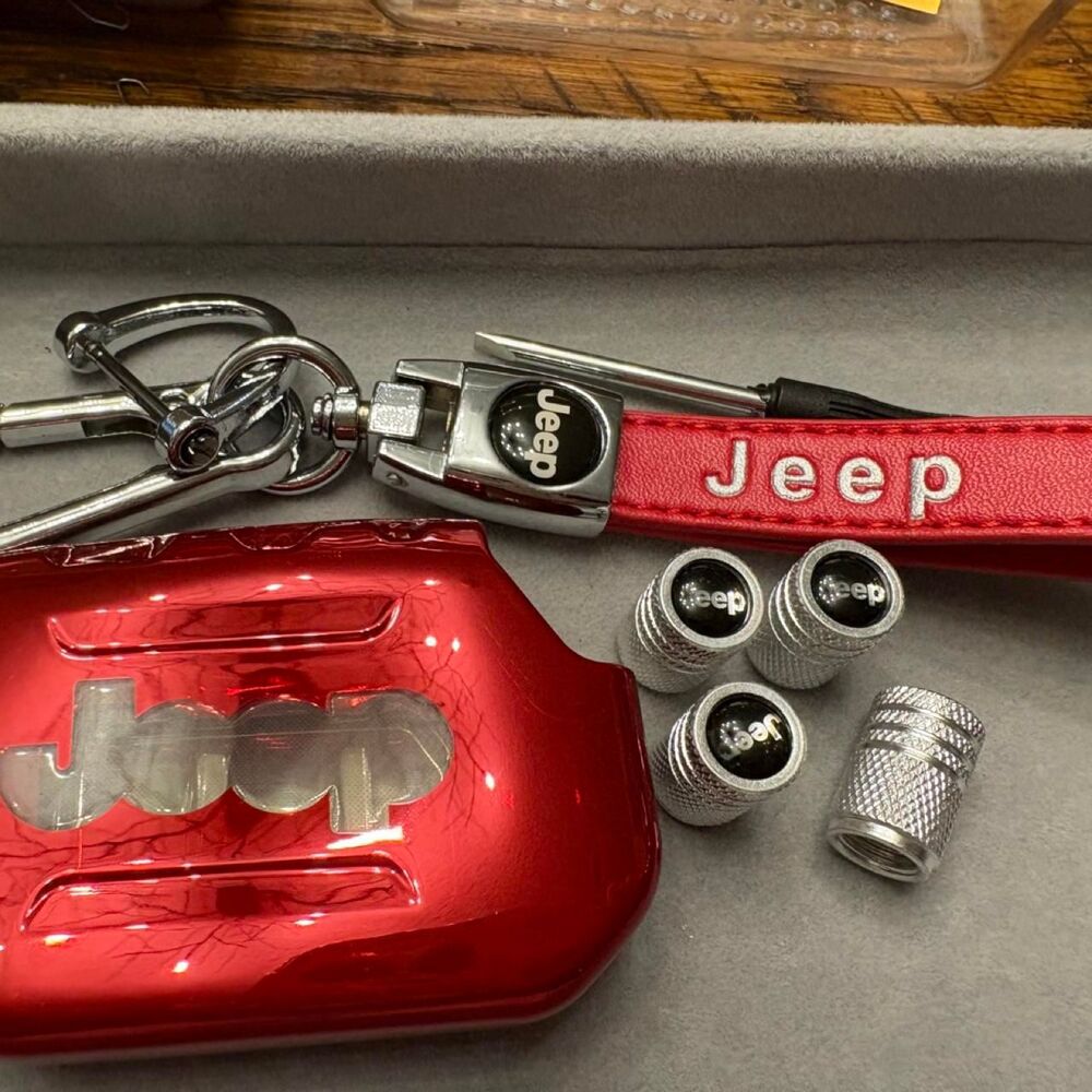 Jeep Men's Red and Silver Accessory